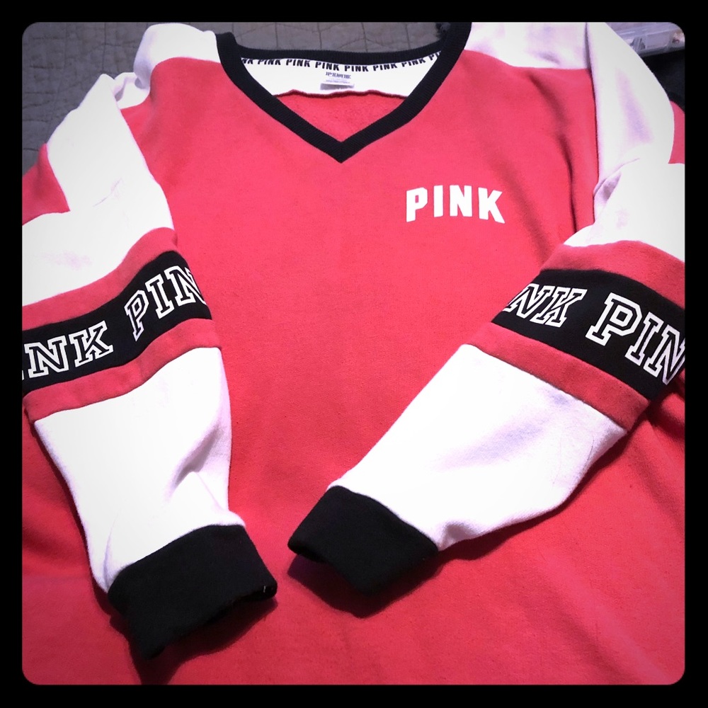 PINK red and grey outfit